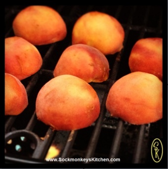 Make sure you let the peaches sit long enough to get those beautiful grill marks
